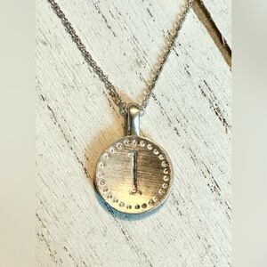925 Sterling Silver Round Number  “1”  Pendant